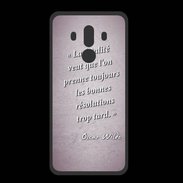 Coque  Huawei MATE 10 PRO PREMIUM Fatalité Rose Citation Oscar Wilde