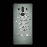 Coque  Huawei MATE 10 PRO PREMIUM Fatalité Vert Citation Oscar Wilde