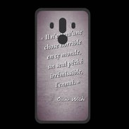 Coque  Huawei MATE 10 PRO PREMIUM Horrible ennui Violet Citation Oscar Wilde