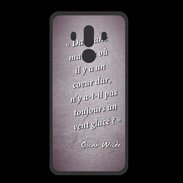 Coque  Huawei MATE 10 PRO PREMIUM Maison coeur Violet Citation Oscar Wilde