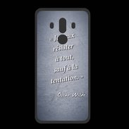 Coque  Huawei MATE 10 PRO PREMIUM Résister Bleu Citation Oscar Wilde