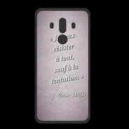 Coque  Huawei MATE 10 PRO PREMIUM Résister Rose Citation Oscar Wilde