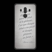 Coque  Huawei MATE 10 PRO PREMIUM Saint pêcheur Gris Citation Oscar Wilde