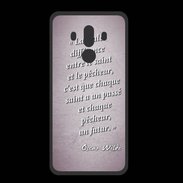 Coque  Huawei MATE 10 PRO PREMIUM Saint pêcheur Rose Citation Oscar Wilde
