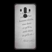 Coque  Huawei MATE 10 PRO PREMIUM Vrai valeur Gris Citation Oscar Wilde
