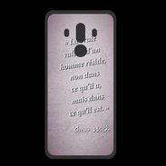 Coque  Huawei MATE 10 PRO PREMIUM Vraie valeur Rose Citation Oscar Wilde