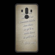 Coque  Huawei MATE 10 PRO PREMIUM Vraie valeur sepia Citation Oscar Wilde