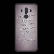 Coque  Huawei MATE 10 PRO PREMIUM Jeuness folie Violet Citation Oscar Wilde