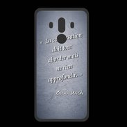 Coque  Huawei MATE 10 PRO PREMIUM La conversation Bleu Citation Oscar Wilde
