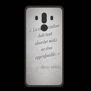 Coque  Huawei MATE 10 PRO PREMIUM La conversation Gris Citation Oscar Wilde