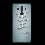 Coque  Huawei MATE 10 PRO PREMIUM La conversation Turquoise Citation Oscar Wilde