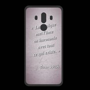 Coque  Huawei MATE 10 PRO PREMIUM La musique Rose Citation Oscar Wilde