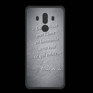 Coque  Huawei MATE 10 PRO PREMIUM La musique Noir Citation Oscar Wilde