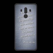 Coque  Huawei MATE 10 PRO PREMIUM Les vieux Bleu Citation Oscar Wilde