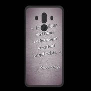Coque  Huawei MATE 10 PRO PREMIUM La musique Violet Citation Oscar Wilde