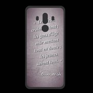 Coque  Huawei MATE 10 PRO PREMIUM Les vieux Violet Citation Oscar Wilde