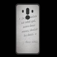 Coque  Huawei MATE 10 PRO PREMIUM Pessimiste Gris Citation Oscar Wilde