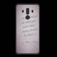 Coque  Huawei MATE 10 PRO PREMIUM Pessimiste Rose Citation Oscar Wilde