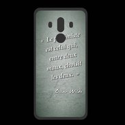 Coque  Huawei MATE 10 PRO PREMIUM Pessimiste Vert Citation Oscar Wilde