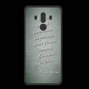 Coque  Huawei MATE 10 PRO PREMIUM Quart d'heure vert Citation Oscar Wilde