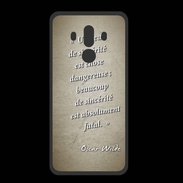Coque  Huawei MATE 10 PRO PREMIUM Sincérité fatale Sepia Citation Oscar Wilde