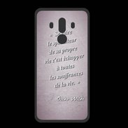 Coque  Huawei MATE 10 PRO PREMIUM Spectateur Rose Citation Oscar Wilde