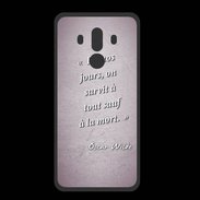 Coque  Huawei MATE 10 PRO PREMIUM Survie mort Rose Citation Oscar Wilde