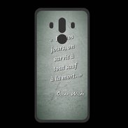Coque  Huawei MATE 10 PRO PREMIUM Survie mort Vert Citation Oscar Wilde