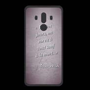 Coque  Huawei MATE 10 PRO PREMIUM Survie mort Violet Citation Oscar Wilde