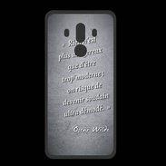 Coque  Huawei MATE 10 PRO PREMIUM Trop moderne Noir Citation Oscar Wilde