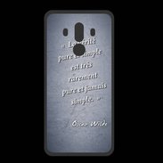 Coque  Huawei MATE 10 PRO PREMIUM Vérité pure Bleu Citation Oscar Wilde