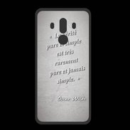 Coque  Huawei MATE 10 PRO PREMIUM Vérité pure Gris Citation Oscar Wilde