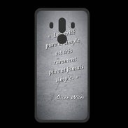 Coque  Huawei MATE 10 PRO PREMIUM Vérité pure Noir Citation Oscar Wilde