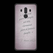 Coque  Huawei MATE 10 PRO PREMIUM Vérité pure Rose Citation Oscar Wilde
