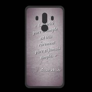 Coque  Huawei MATE 10 PRO PREMIUM Vérité pure Violet Citation Oscar Wilde