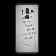 Coque  Huawei MATE 10 PRO PREMIUM Ame nait Gris Citation Oscar Wilde