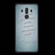 Coque  Huawei MATE 10 PRO PREMIUM Vérité pure Turquoise Citation Oscar Wilde