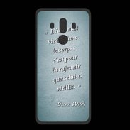 Coque  Huawei MATE 10 PRO PREMIUM Ame nait Turquoise Citation Oscar Wilde