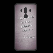 Coque  Huawei MATE 10 PRO PREMIUM Ami poignardée Violet Citation Oscar Wilde