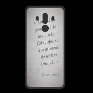 Coque  Huawei MATE 10 PRO PREMIUM Avis gens Gris Citation Oscar Wilde