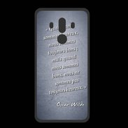 Coque  Huawei MATE 10 PRO PREMIUM Bons heureux Bleu Citation Oscar Wilde