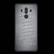 Coque  Huawei MATE 10 PRO PREMIUM Bons heureux Noir Citation Oscar Wilde