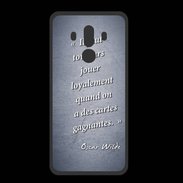 Coque  Huawei MATE 10 PRO PREMIUM Cartes gagnantes Bleu Citation Oscar Wilde