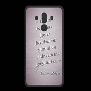 Coque  Huawei MATE 10 PRO PREMIUM Cartes gagnantes Rose Citation Oscar Wilde