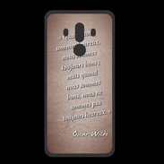 Coque  Huawei MATE 10 PRO PREMIUM Bons heureux Rouge Citation Oscar Wilde