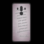 Coque  Huawei MATE 10 PRO PREMIUM Bons heureux Rose Citation Oscar Wilde