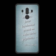 Coque  Huawei MATE 10 PRO PREMIUM Cartes gagnantes Turquoise Citation Oscar Wilde