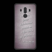 Coque  Huawei MATE 10 PRO PREMIUM Cartes gagnantes Violet Citation Oscar Wilde