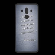 Coque  Huawei MATE 10 PRO PREMIUM Choix ennemis Bleu Citation Oscar Wilde