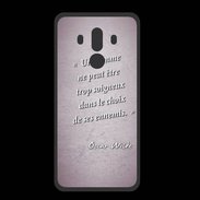 Coque  Huawei MATE 10 PRO PREMIUM Choix ennemis Rose Citation Oscar Wilde